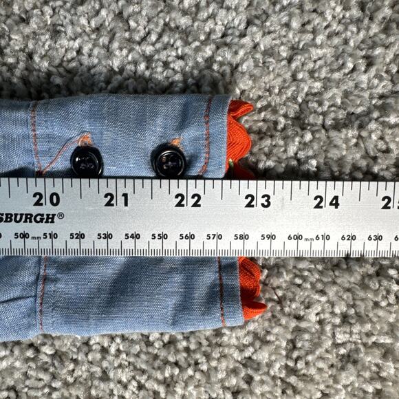 Vtg 70s JC Penney Unique Girls-size 10 Fall Scarecrow Jean Color Button Up Shirt - Picture 10 of 14